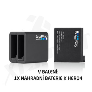 HERO4 Duální nabíječka s náhradní baterií GoPro (Dual Battery Charger GoPro HERO4)