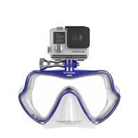 FRAMELESS OCTOMASK (potápěčská maska s úchytem GoPro) - Modrá