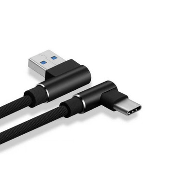 Kabel USB-C 2.0 typ A vidlice - C vidlice, 1 m - L konektory - černý