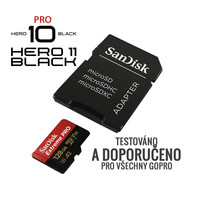 SanDisk Extreme PRO microSDXC 128 GB + SD Adapter 200 MB/s & 90 MB/s A2 C10 V30 UHS-I U3 - ROZBALENO