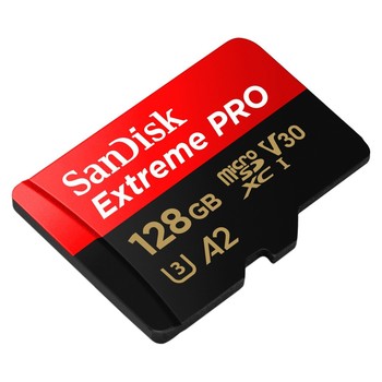 SanDisk Extreme PRO microSDXC 128 GB + SD Adapter 200 MB/s & 90 MB/s A2 C10 V30 UHS-I U3 - ROZBALENO