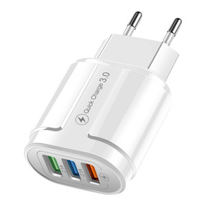 Univerzální Quick charge Qualcomm3.0 síťová nabíječka 3x USB - bílá