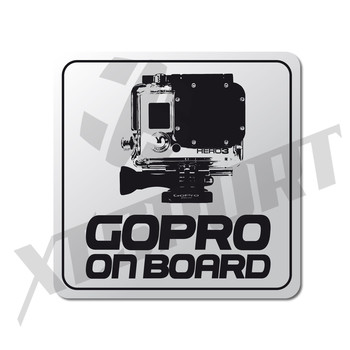 HERO3 - GOPRO ON BOARD - 11x11cm - stříbrná
