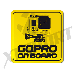 HERO3+ - GOPRO ON BOARD - 11x11cm - žlutá