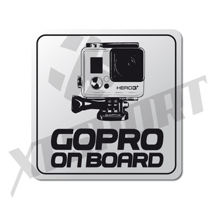 HERO3+ - GOPRO ON BOARD - 11x11cm - stříbrná