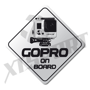 HERO3+ - GOPRO ON BOARD - 11x11cm - stříbrná - koso..